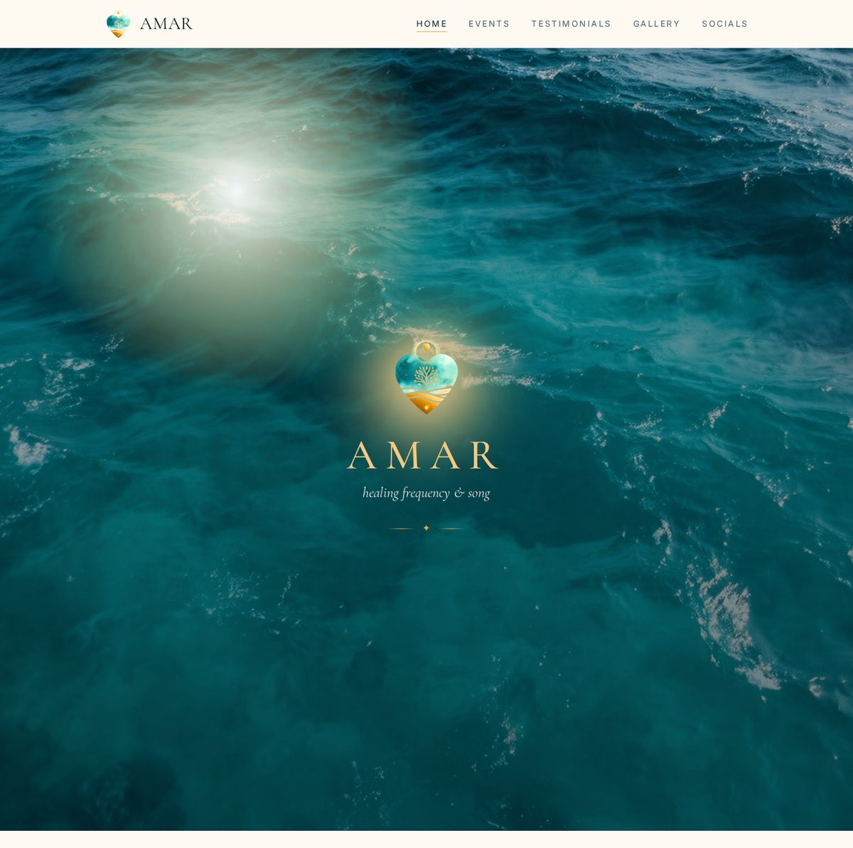 AMAR Healing Music website design